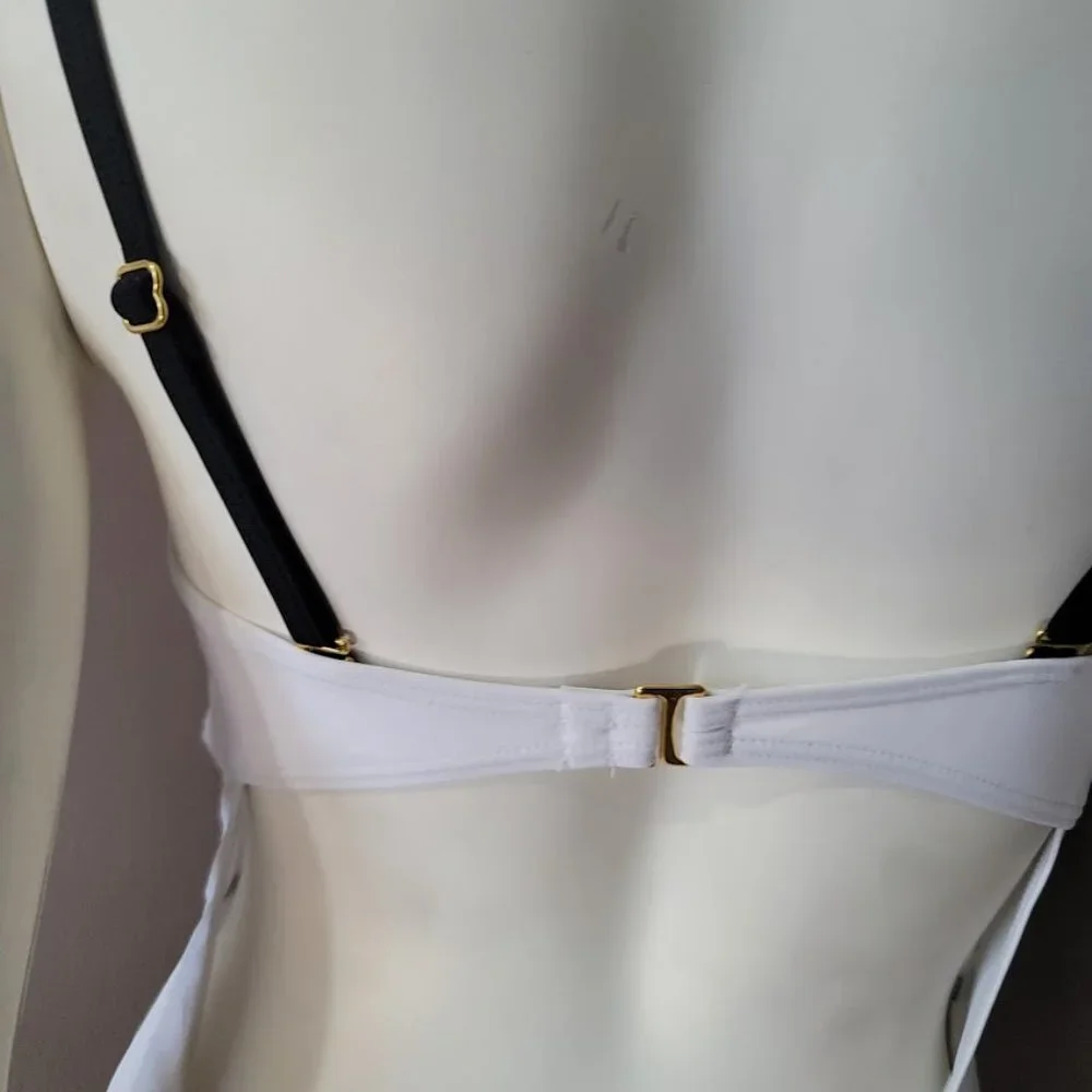 Frederick's of Hollywood Underwire One Piece-Swimsuit White-Medium - Picture 6 of 11